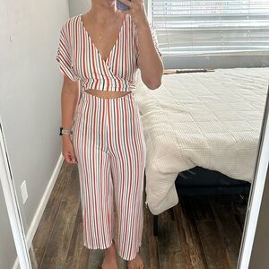 Striped jumpsuit